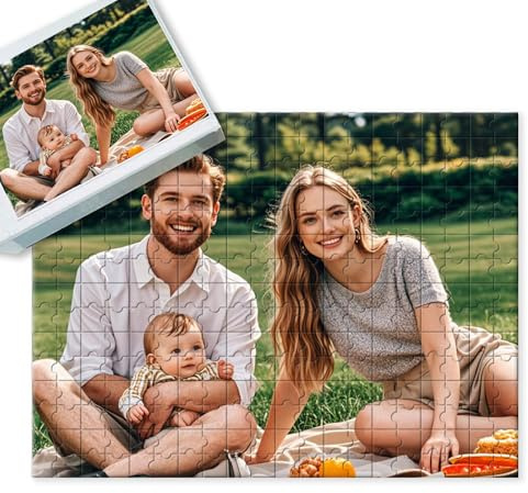 Personalized Puzzle for Photo - Custom 120/200/300/500/1000 Piece Jigsaw Puzzle for Adults & Couples & Family - Unique Gifts for Weddings, Anniversaries,Graduation