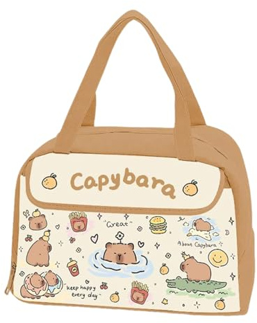 Yumneo Capybara - Lonchera térmica con aislamiento térmico para niñas y niños, bonita lonchera de animales Capybara, bolsa de almuerzo a prueba de fugas, bolsa de almuerzo fresca de animales de