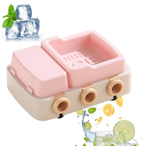 Moules en silicone pour crème glacée | avec couvercle 6 grilles faciles à démouler – Moule à sucettes faites maison pour sucettes, pudding, yaourt, bonbons, chocolat