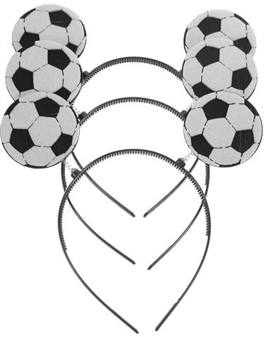 iplusmile 3 Stück Fußball Haarreif für WM 2026, Deutschland Fanartikel Lustig Haarband Fussball Kostüm Zubehör für Kinder Damen und Männer, Haarschmuck für Karneval