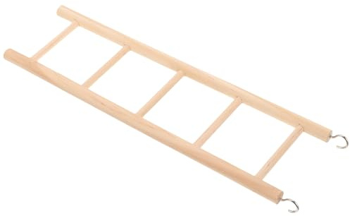 BCOATH Scala per Uccelli in Legno Naturale Design Vivace, Giocattolo per Arrampicata di Psittacidi e Topi, Scala Resistente e Facile da Installare in Gabbia