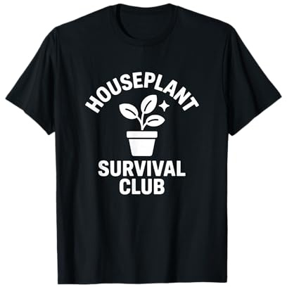 Houseplant Survival Club Piantofilo Indoor Ironico Maglietta