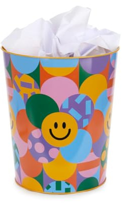 Balvi Corbeille à papier Los Pepes Smileys Couleur jaune Design coloré avec Smileys, x Los Pepe