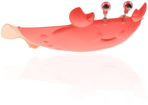Toyvian Gorro de Baño para Niños Diseño de Cangrejo, Correa Ajustable y Material Resistente al Envejecimiento en Color Rosa para Proteger Oídos