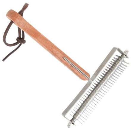 Striegel für Islandpferde stabile robuste Ausführung mit Holzgriff