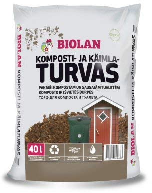 AGANDE Biolan Biokompost * Inhalt 40L(ab0,675€/l) * WC TORF für Kompost- oder Trockentoilette, Garten WC Campingtoilette