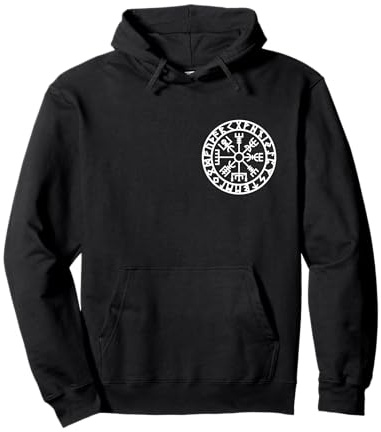 Vegvisir Wikinger Kompass Rune Schutz Symbol Kelten Nordisch Pullover Hoodie