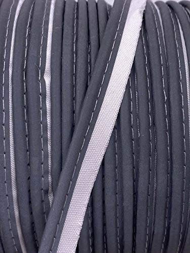 Slantastoffe 1m, 3m, 5m Reflektierendes Paspelband zum Einnähen Reflektorband 10 mm 3 Farben (Weiß, 5m)