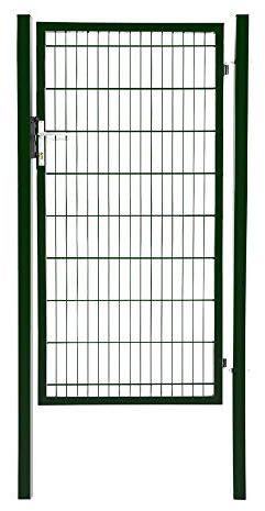 Gartentür Grün Anthrazit Gartentor Zauntür Metall Hoftür Gartenpforte Gartenzaun, Farbe:Grün, Höhe:1 x 1.8 m