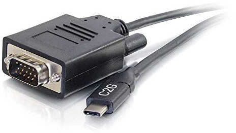 C2G Cable USB C, USB C a VGA, Cable Adaptador de Video, 3 m, Cables para Llevar 26897, Negro