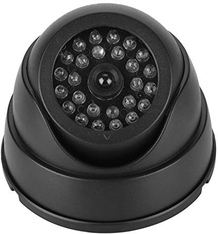 Caméra factice, Fausse caméra factice étanche à la poussière, étanche avec 30 LED IR LED LED Clignotante Rouge Durable pour la Maison extérieure