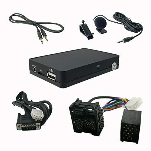 Adaptador Bluetooth A2DP manos libres USB SD AUX para BMW e46 e39 pin redondo