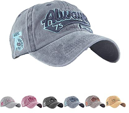 Joligiao Baseball Cap Herren Damen Washed Baseballmütze Sport Kappe Verstellbar Snapback Retro Mütze Caps Kappe Baseballkappe Einfarbige Basecap Sommer Trucker Hut Outdoor Freizeit