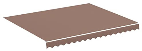 vidaXL Tissu de Remplacement pour Auvent Toile d'Auvent Tissu de Rechange pour Store Banne de Jardin Patio Terrasse Extérieur Marron 3x2,5 m