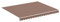 vidaXL Tissu de Remplacement pour Auvent Toile d'Auvent Tissu de Rechange pour Store Banne de Jardin Patio Terrasse Extérieur Marron 3x2,5 m