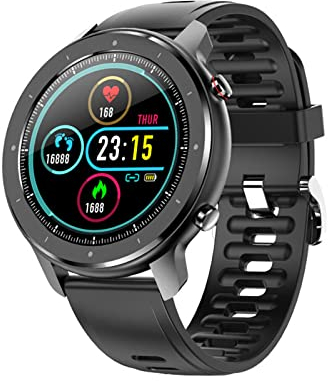 ESSONIO F12 Smart Watch Sportuhr Smartwatch IP68 Wasserdicht Fitness Tracker Pulsmesser Schlafüberwachung Stoppuhr Musiksteuerung Für Damen Herren Für Ios und Android