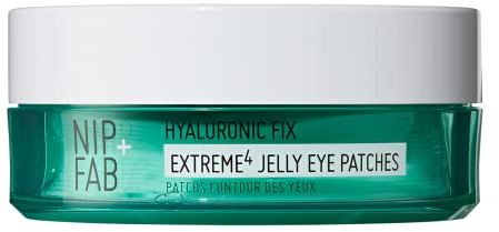 Nip+Fab Hyaluronic Fix Extreme4 Hydration Jelly Eye Patches | 20 Pièces | Sous Les Yeux Patch Masque Anti-Âge Hydratant Pour Ridules | Rides | Yeux Gonflés Patch Pour Sacs | Gonflement