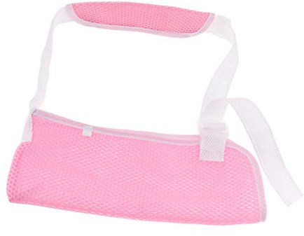 Easnea Inmovilizador de codo para adultos, soporte estabilizador de apoyo, férula, cabestrillo de brazo, lesión de hombro, brazo roto, codo, lesión, recuperación, inmovilizador de brazo, unisex, rosa