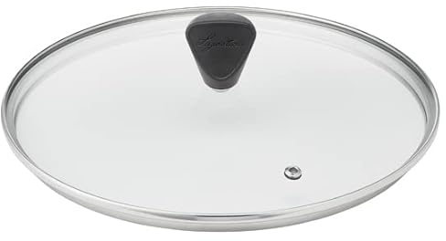 lagostina coperchio cm 26 per padelle pentole e casseruole in vetro con bordo acciaio e pomello in bakelite Demetra
