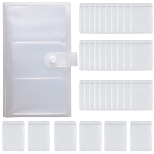 MULINHAI Libro de almacenamiento de joyas transparente，Organizador de joyas de viaje Bolsas transparentes para joyas，para Pendientes,Anillos(84Rejillas+30Bolsas)