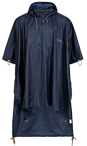 Deproc Active Herren Wasserdichter Regenmantel Cornwall Poncho Uni Regenponcho, Navy, 6XL/Mehr
