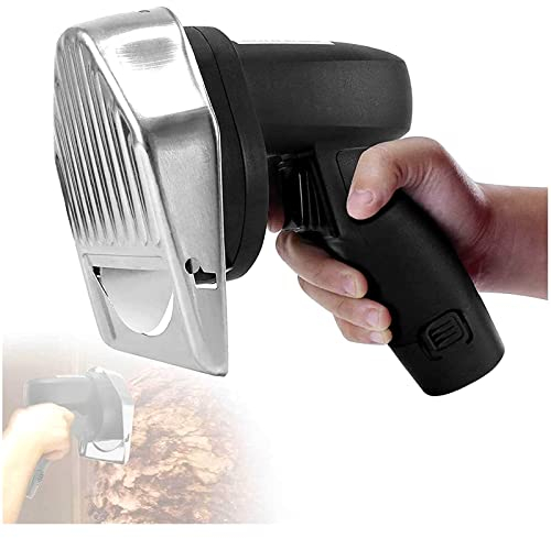 NGARY Cortador De Kebab Eléctrico Inalámbrico Gyro, Cortador De Shawarma De Mano De 80 W, Máquina De Cuchillo De Corte Doner Kebab, Grosor Ajustable De 0-8 Mm, para Cordero, Cerdo Y Pollo