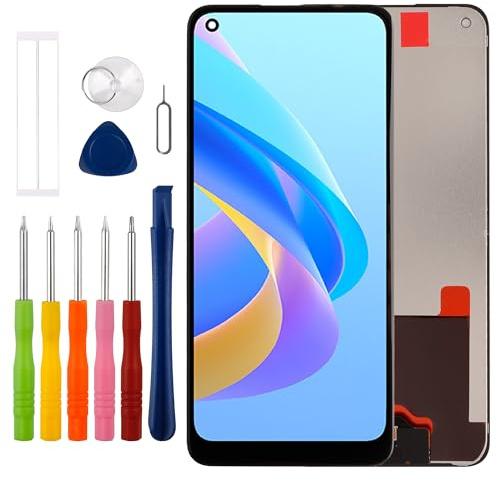 Duotipa LCD Display Touchscreen Digitizer Assembly Ersatz für Oppo A76 CPH2375 6.56 Zoll mit technischen Reparatur Tools Kit-Schwarz.