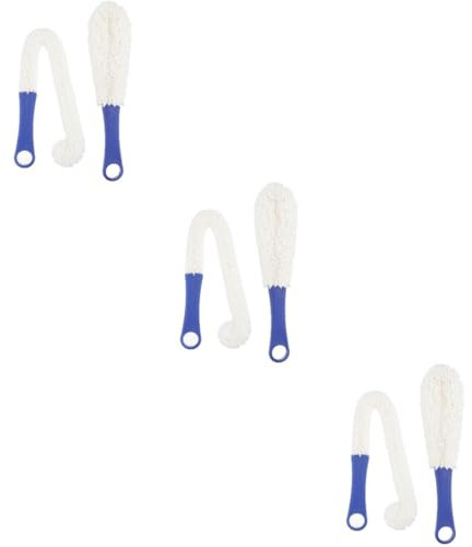 Didiseaon 6pcs Cup Cleaning Brush Multi-fonction Glass Brush Long Handle Soft Sponge Bristles Wine Cup Cleaner Reusable for Home