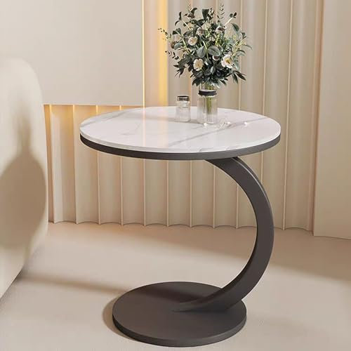 Drsyffsup C-förmiger Beistelltisch, Kleiner Platz-Sofatisch, Laptoptisch für Sofa, schmaler Nachttisch mit Installationsset, für Wohnzimmer, Schlafzimmer, Garten-Beistelltisch (Size : 45x45x60cm)