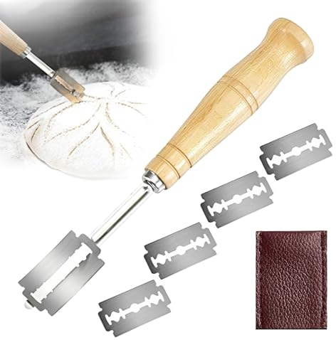 Brot Lahm, Teig Rasiermesser Werkzeug mit 5 Klingen, Brot Bäcker Cutter, Ritzmesser zum Einschneiden
