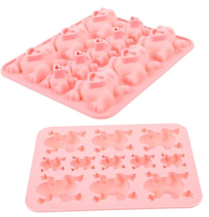 HOODANCOS 2stücke Silikon-froschform Zum Backen Schokoladenform Diy-kuchenform Frosch-silikonform Für Desserts Backzubehör Für Kuchen Und Süßigkeiten