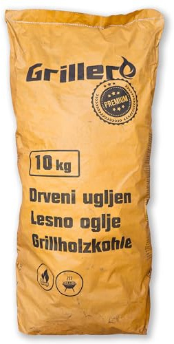 Energie Kienbacher® Holzkohle Buche 10 kg Grillkohle Kohle Restaurant Gastro Qualität Premium große Stücke BBQ Grillkohle Steakhouse Charcoal für Holzkohlegrill Grill Smoker Dutch Oven (1 x 10 kg)