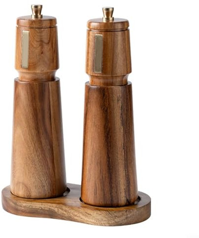 Ensemble de moulins à sel et poivre compacts en bois, grossièreté réglable, outil de broyage des épices (ensemble)