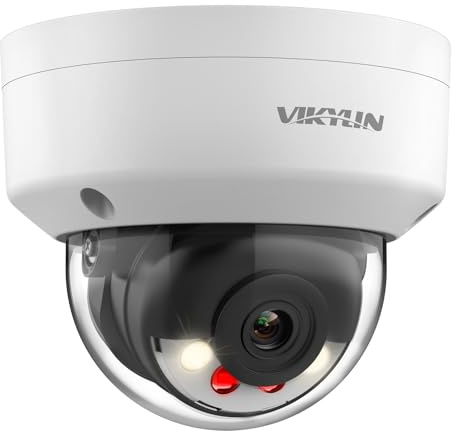 VIKYLIN 8MP 4K PoE Camera Outdoor with Human/Vehicle Detection, IP Camera with One Way Audio, 98ft NightVision, WDR,ON-VIF Support, IP67, SD MAX 512GB, No Power Adapter, Compatible with Hik vision NVR