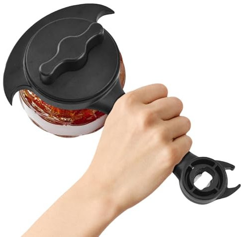 3-in-1-Dosenöffner | Bierflaschenöffner Glasöffner, Nagellacköffner | Öffnet Pop-Up-Dosen, Bierflaschen, Getränkedosen, müheloser Glasdeckelöffner für die Küche