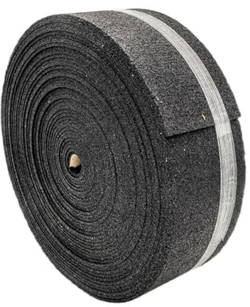 MISTERKANISTER - Rollo de granulado de goma, almohadillas para terraza, base de granulado de goma, alfombrilla de protección para edificios, rollo de almohadillas para terraza, perfil de Legars, goma