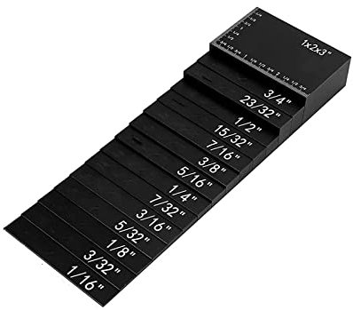 VDLLQYN, Höhenmesser-Set, 15-teilig, for Oberfräsen- und Tischkreissägen-Zubehör, Holzbearbeitung, schnell einrichten und messen ，Höhenmessklötze
