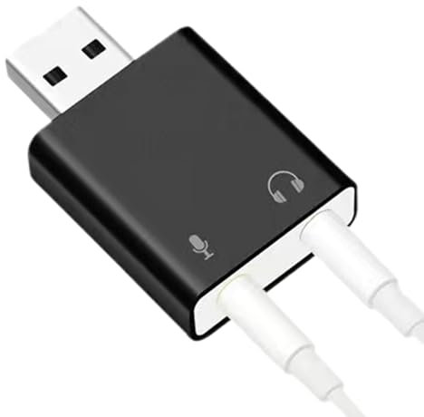 Scheda audio USB per PC,Schede audio esterne, Adattatore audio stereo USB da 3,5 mm, per schede audio plug and play, apparecchiature per schede USB per computer portatili