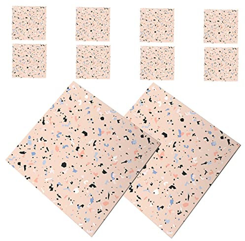 NUOBESTY Autocollants Terrazzo, Cuisine à et Salle Effet L’usure Bain 10 Antidérapants en Pvc, Imperméables Résistants pour Carrelage