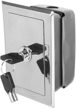 HAMPPLIES Boîte de Commande Manuelle pour Volet Électrique Design Moderne et Élégant Serrure Dissimulée avec Clés Installation Facile et Sécurité Renforcée pour Porte de Garage et Volets