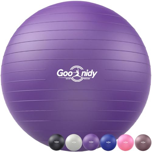 Goonidy Weich Gmnastikball Schwangerschaft Gummiball Balance Yoga Ball | Sitzball Büro Ergonomisch Medizinball Bal Hüpfball Riesenball Balancegeräte Fitnessball Gymnastik Gymnastikbälle & Zubehör