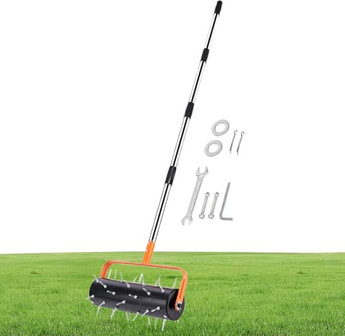 Rasenlüfter, manueller Rotationslüfter | Rolllüfter für Garten, Rasen, Felder, Garten, Hof, Boden, Außenbereiche, Landschaftsbau und Parks