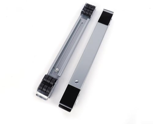Forte supporto a rullo regolabile per mobili, con cuscinetti in gomma antiscivolo e 24 ruote in PE, supporta elettrodomestici pesanti fino a 300 kg (argento)