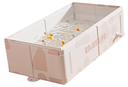 Badewanne mit Ablaufloch, faltbare tragbare Reise Duschbeckenwanne, aufblasbare Babybadewanne für die Dusche
