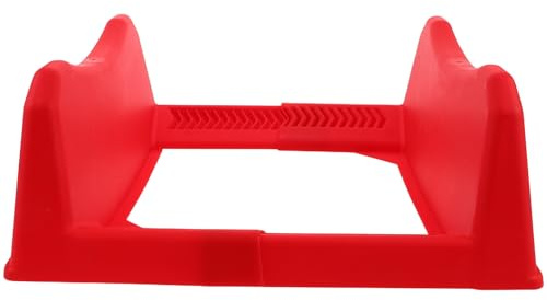 HEALEEP Supporto per Pneumatici Regolabile e Robusto, Rastrelliera Porta Pneumatici in Plastica Rossa, Base per Espositore Auto per Garage Domestico e Officina, Accessori per Auto