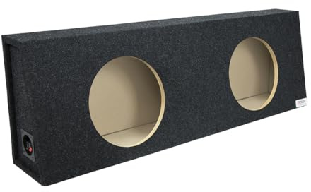 Bbox Dual Sealed 12 Inch Subwoofer Enclosure - Pro Series Dual Sealed Car Subwoofer Boxes & Enclosures - Premium Subwoofer Box Improves Audio Quality, Sound & Bass - Spring Terminals