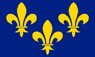 Fahne / Flagge Frankreich - Fleur de Lis 90 x 150 cm