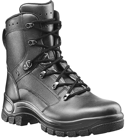 HAIX Airpower P7 High Black Tactical Boots For Men, Wide Width - Anti Slip And Waterproof Tactical Shoes For Police and Paratrooper - Size 12.5