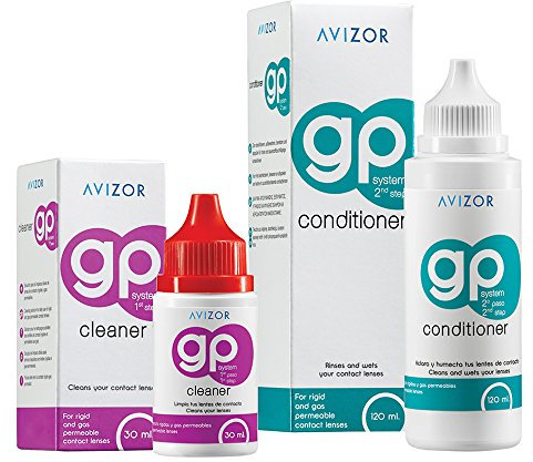2 botes de GP1 + 2 botes de GP2 + 1 estuche de lentes de contacto