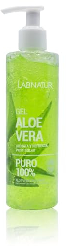 Labnatur Gel Aloe Vera 100% Puro - Ecológico y Vegano - Hidrata, Nutre, Calma y Refresca - After Sun, Post Depilación - Piel Sensible o Irritada - Rápida Absorción - Fabricado en España - 250 ml